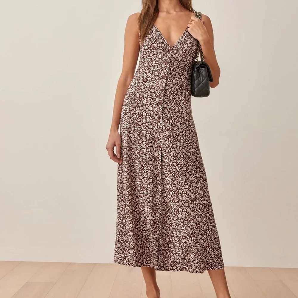 NWOT🤎Reformation Luke Dress - Chocolatier